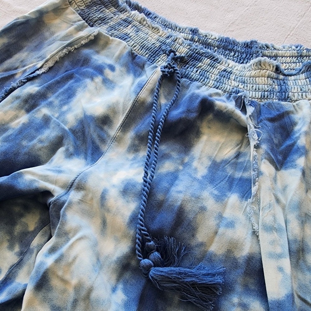 🌊BOHO VIBES✨️Split Wide Leg Tie-Dye Pants loose Y2K boho flowy - Picture 4 of 8